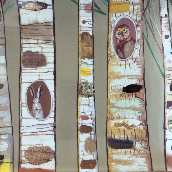 Eli Halpin Art Forest Tree Homes Fall Decor Ceramic Plate Tray - Picture 4 of 6